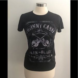 Johnny Cash The Man In Black T Shirt Size Medium